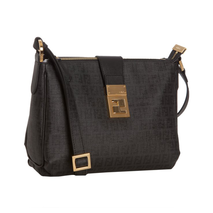 8BT193 Fendi tabacco zucchino borsa dettaglio spalla chiusura spalmati